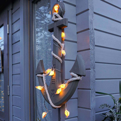 10 Real Shell Warm White LED Battery Fairy Lights