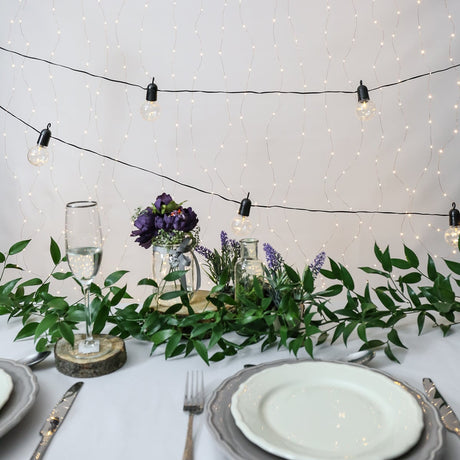 10 Warm White Outdoor Battery Festoon Lights Clear Bulbs