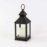 Outdoor Battery Flickering Candle Lantern, 24cm
