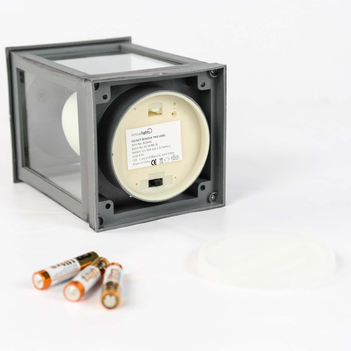 Outdoor Battery Flickering Candle Lantern, 24cm