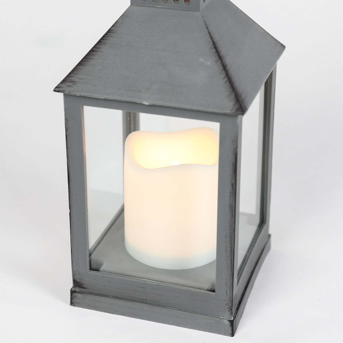 Outdoor Battery Flickering Candle Lantern, 24cm