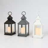 Outdoor Battery Flickering Candle Lantern, 24cm
