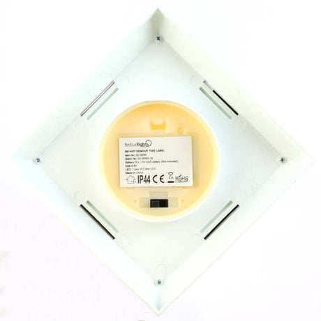 Outdoor Battery Smoked Glass Effect Flickering Candle Lantern, 31cm