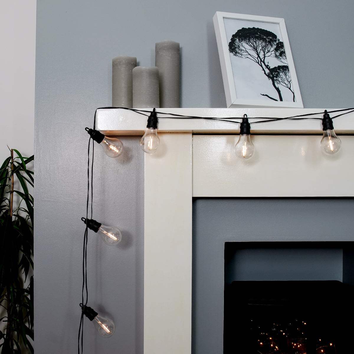 Battery Filament Effect Warm White LED Festoon Lights