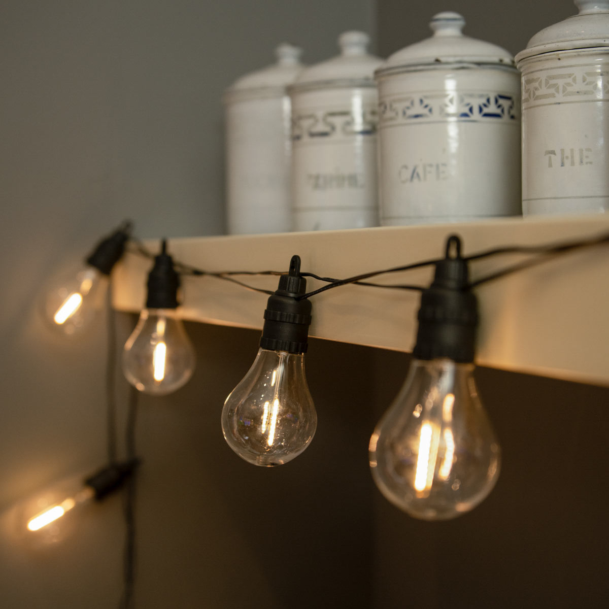 Battery Filament Effect Warm White LED Festoon Lights