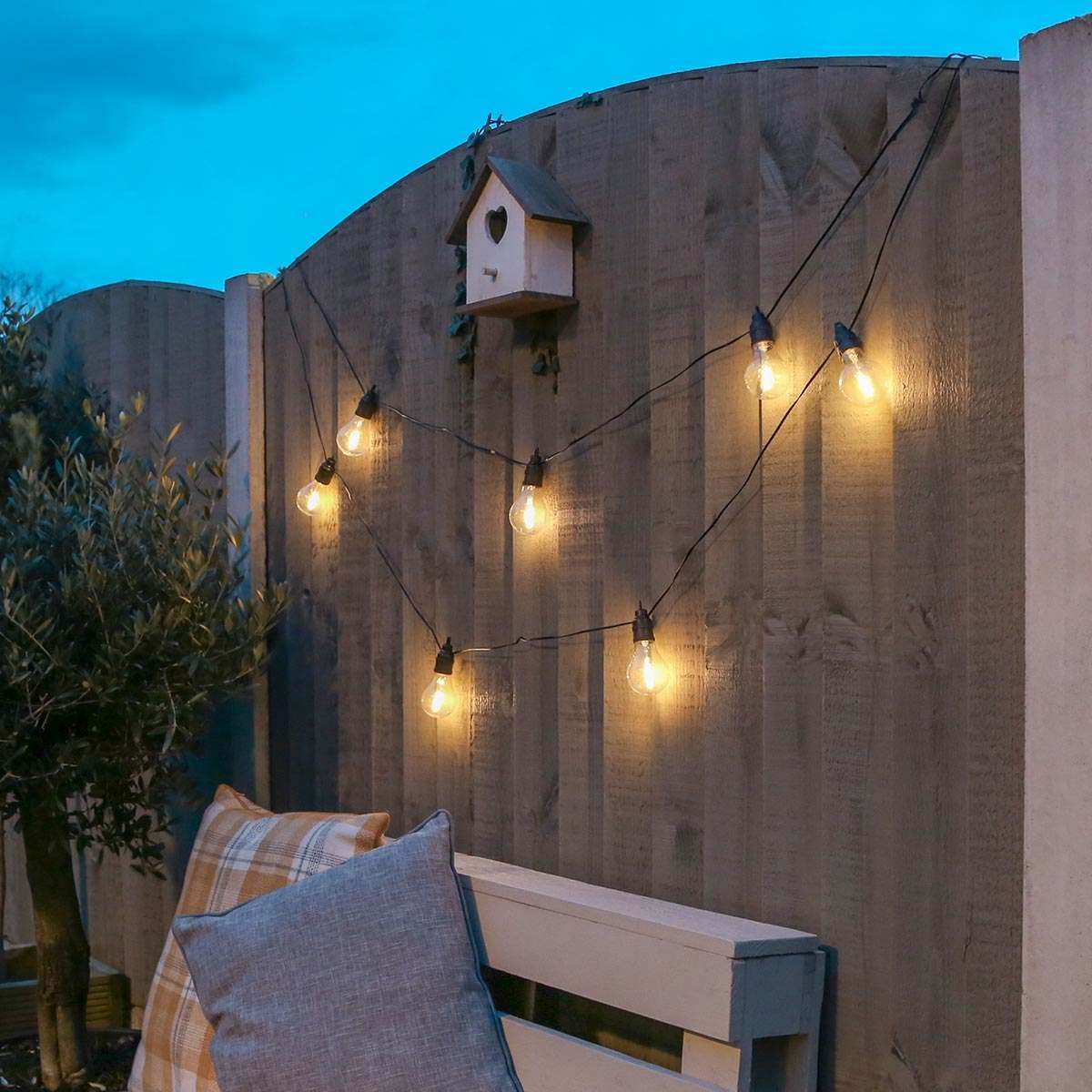 Battery Filament Effect Warm White LED Festoon Lights