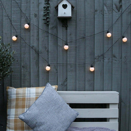 Outdoor Battery Frosted Bulb Festoon Lights