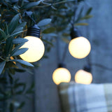 Outdoor Battery Frosted Bulb Festoon Lights