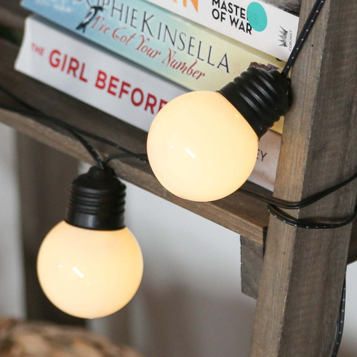Outdoor Battery Frosted Bulb Festoon Lights