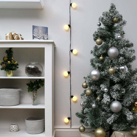 Outdoor Battery Frosted Bulb Festoon Lights