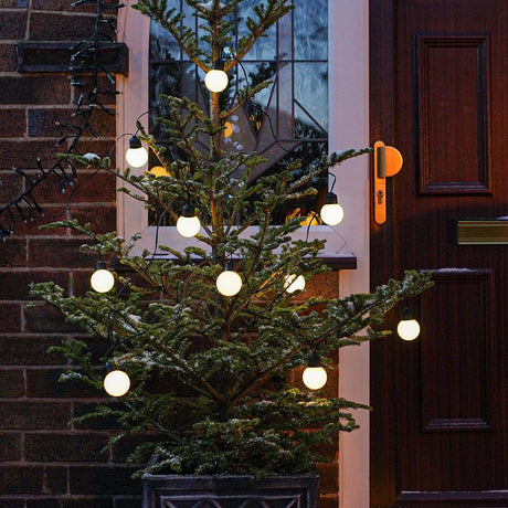 Outdoor Battery Frosted Bulb Festoon Lights