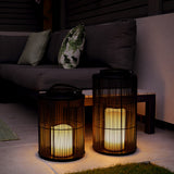 Indoor & Outdoor Battery Alta Candle Lantern, Black