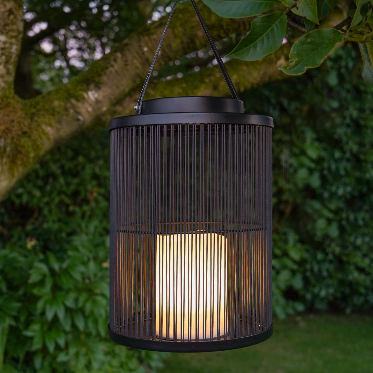 Indoor & Outdoor Battery Alta Candle Lantern, Black