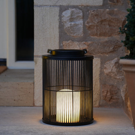 Indoor & Outdoor Battery Alta Candle Lantern, Black