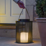 Indoor & Outdoor Battery Alta Candle Lantern, Black