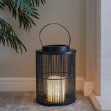 Indoor & Outdoor Battery Alta Candle Lantern, Black