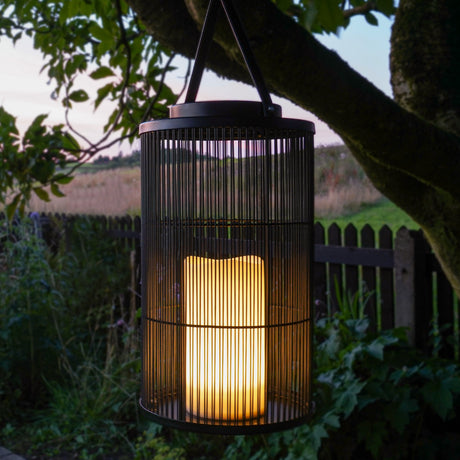 Indoor & Outdoor Battery Alta Candle Lantern, Black