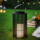 Indoor & Outdoor Battery Alta Candle Lantern, Black