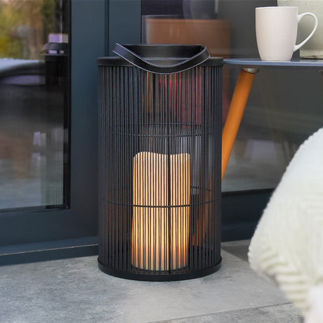 Indoor & Outdoor Battery Alta Candle Lantern, Black
