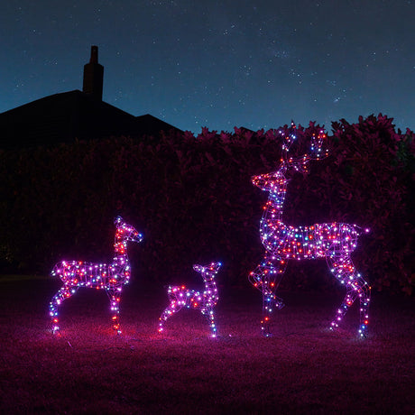 1.4m Connectable Stag Outdoor Light up Reindeer with Remote Control - Adjustable Colours