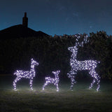 Connectable Outdoor Light up Reindeer Family with Remote Control - Adjustable Colours