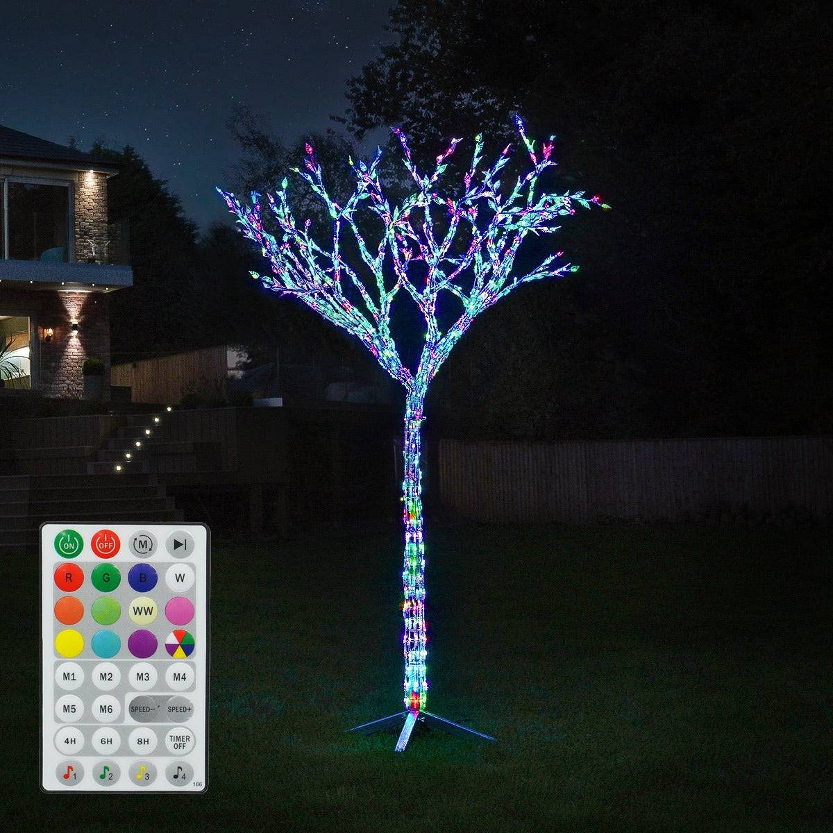 2.7m Outdoor LED Tree with Remote Control - Adjustable Colours