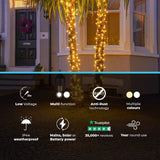 ConnectGo® Outdoor Fairy Lights, Connectable, Clear Cable