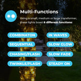 ConnectGo® Outdoor Fairy Lights, Connectable, Clear Cable