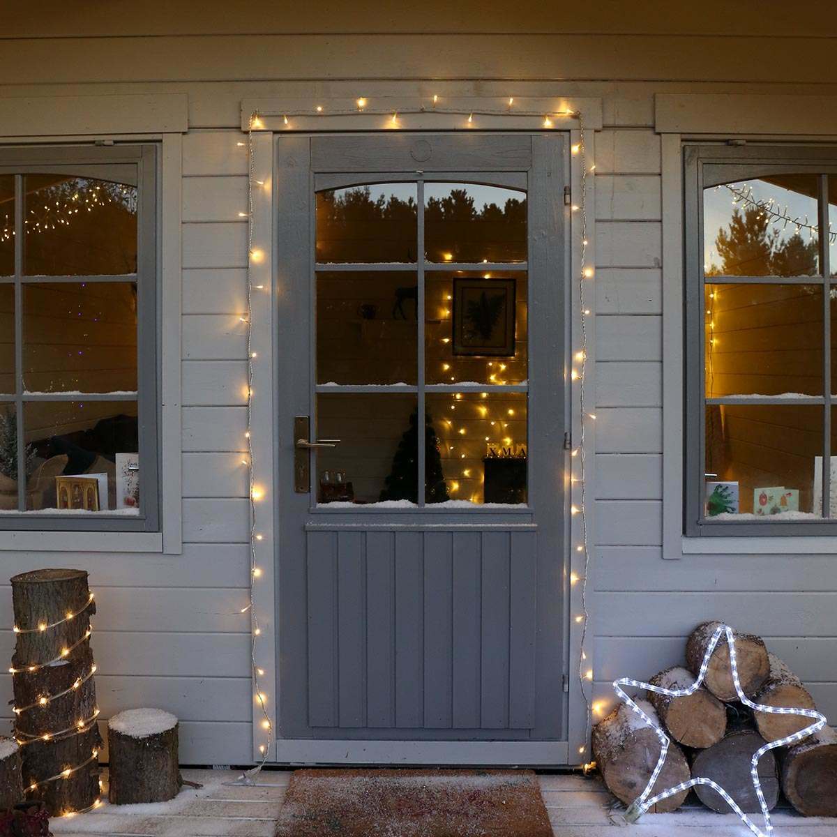 ConnectGo® Outdoor Fairy Lights, Connectable, Clear Cable