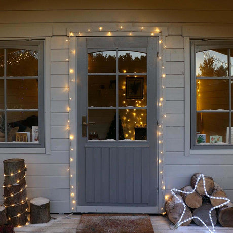 ConnectGo® Outdoor Fairy Lights, Connectable, Clear Cable
