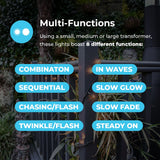 ConnectGo® Outdoor LED Fairy Lights, Connectable, Dark Green Cable