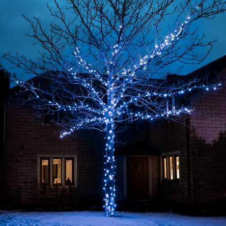ConnectGo® Outdoor LED Fairy Lights, Connectable, Dark Green Cable