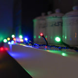 ConnectGo® Outdoor LED Fairy Lights, Connectable, Dark Green Cable