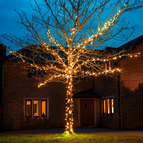 ConnectGo® Outdoor LED Fairy Lights, Connectable, Dark Green Cable