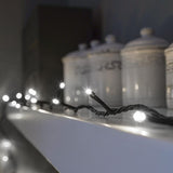 ConnectGo® Outdoor LED Fairy Lights, Connectable, Dark Green Cable