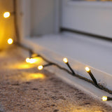 ConnectGo® Outdoor LED Fairy Lights, Connectable, Dark Green Cable