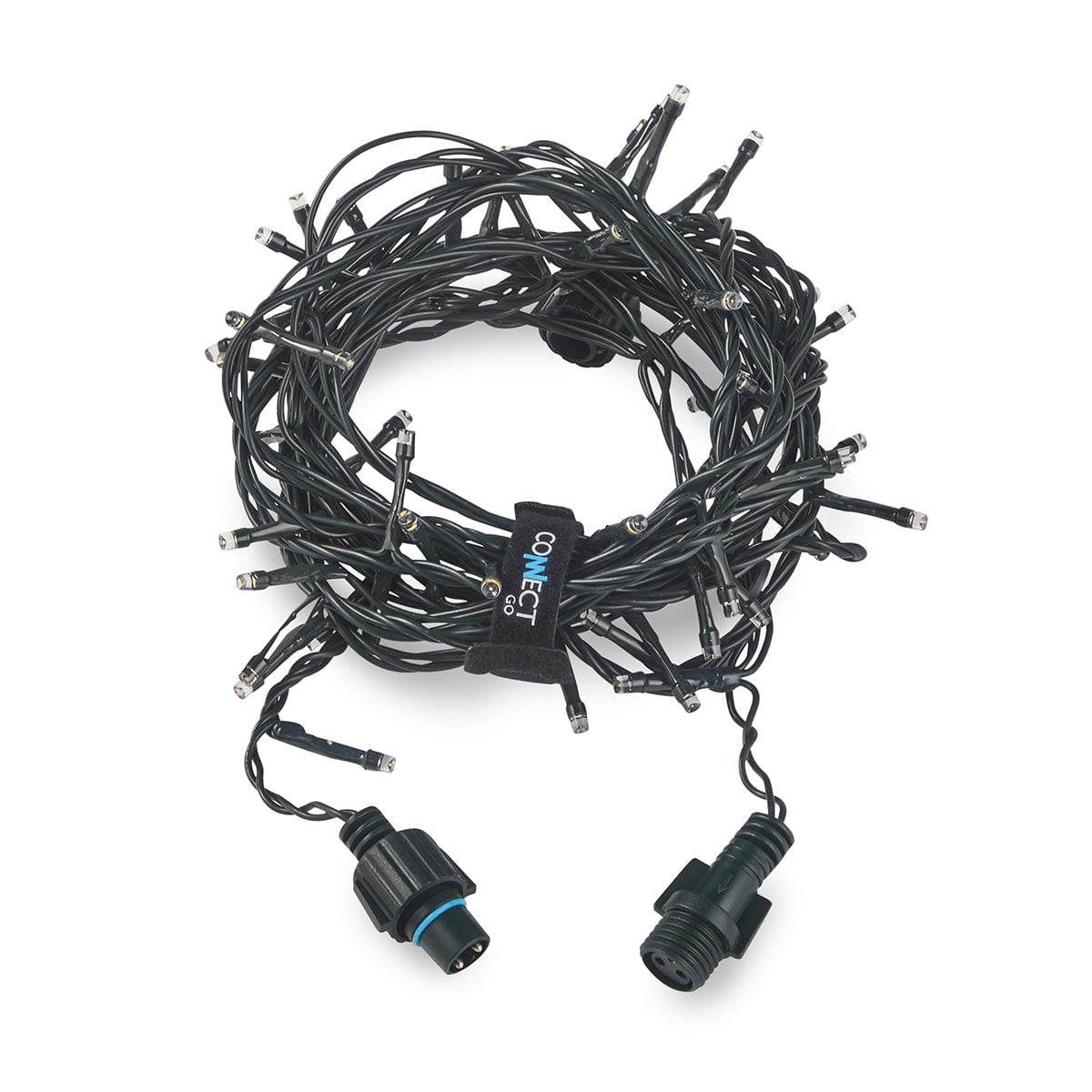 ConnectGo® Outdoor LED Fairy Lights, Connectable, Dark Green Cable
