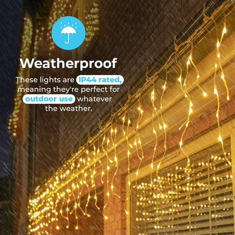 ConnectGo® Icicle Light, Connectable, Clear Cable
