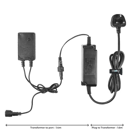 ConnectGo® Large Transformer, UK Plug, Black Cable