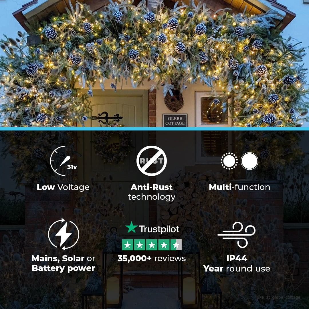 ConnectGo® Outdoor Micro Lights Connectable Warm White