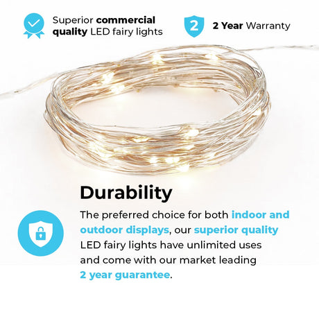 ConnectGo® Outdoor Micro Lights Connectable Warm White