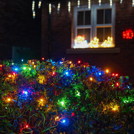 ConnectGo® Outdoor LED String Lights, Connectable, Black Rubber Cable