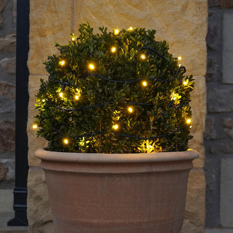 ConnectGo® Outdoor LED String Lights, Connectable, Black Rubber Cable