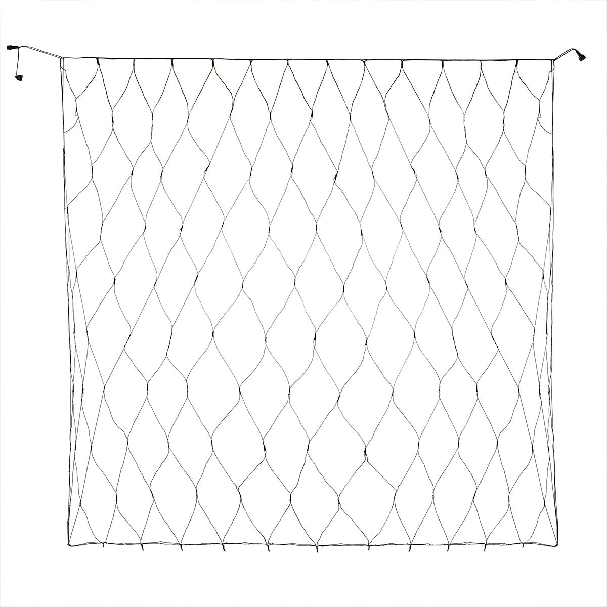 ConnectGo® 2m x 2m Connectable Net Lights, Dark Green Cable