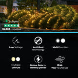 ConnectGo® 3m x 3m Connectable Net Lights, Dark Green Cable