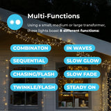 ConnectGo® Outdoor LED Cluster Lights, Connectable, Clear Cable