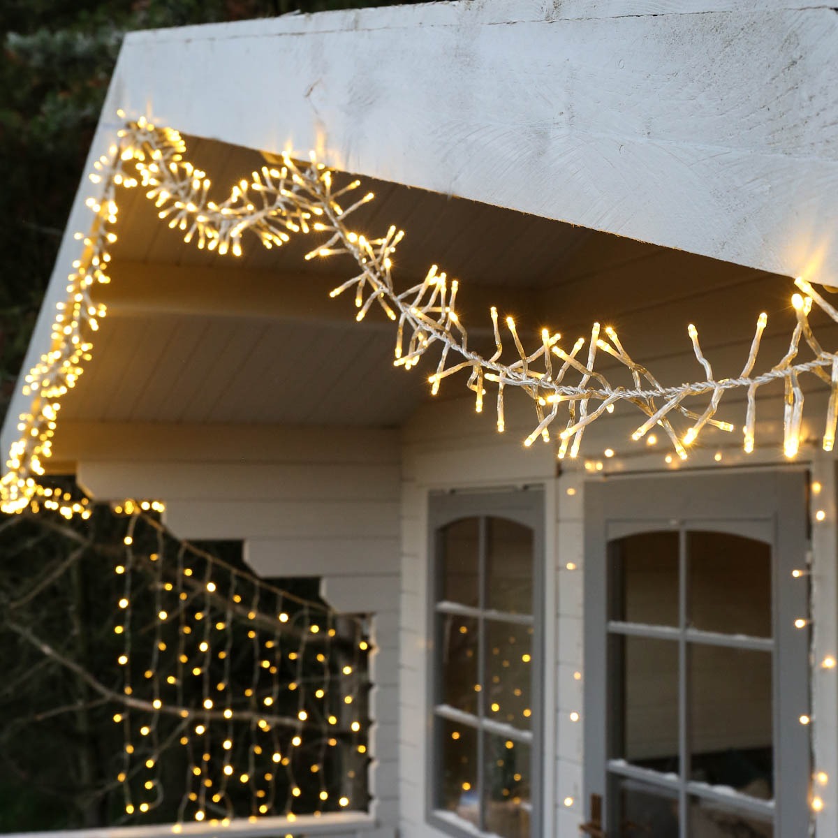 ConnectGo® Outdoor LED Cluster Lights, Connectable, Clear Cable