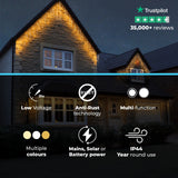 ConnectGo® Icicle Lights, Connectable, Black Cable