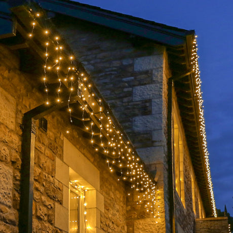 ConnectGo® Icicle Lights, Connectable, Black Cable