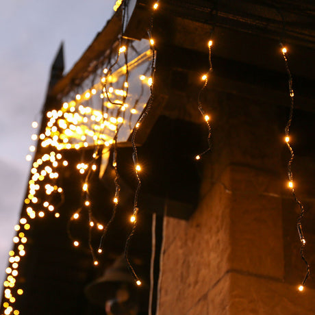 ConnectGo® Icicle Lights, Connectable, Black Cable